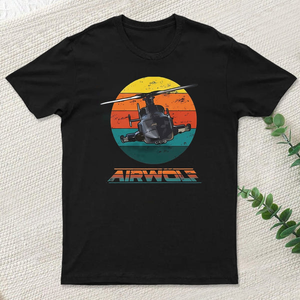 Airwolf Sunset 1980S Retro T-Shirt