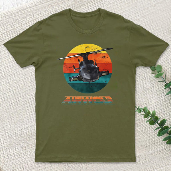 Airwolf Sunset 1980S Retro T-Shirt
