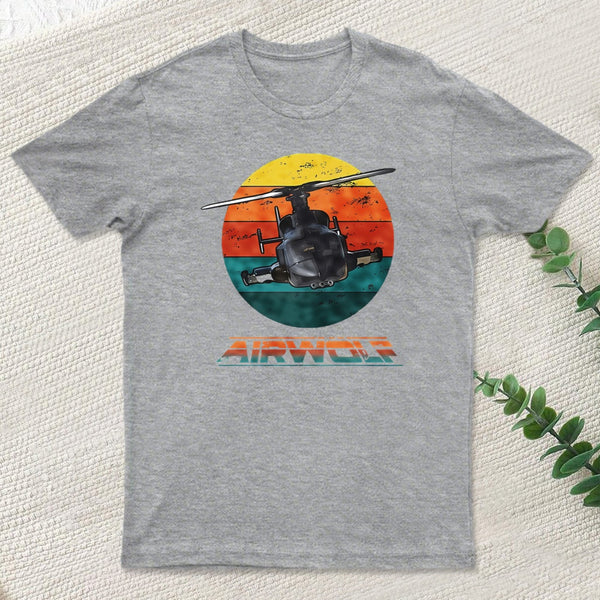 Airwolf Sunset 1980S Retro T-Shirt