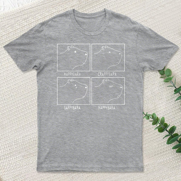 Capybara All The Moods Nerd T-Shirt