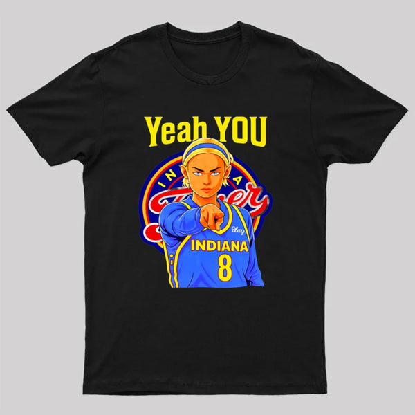 Yeah You Indiana Number 8 Basketball Player Pointing Finger Graphic T-Shirt