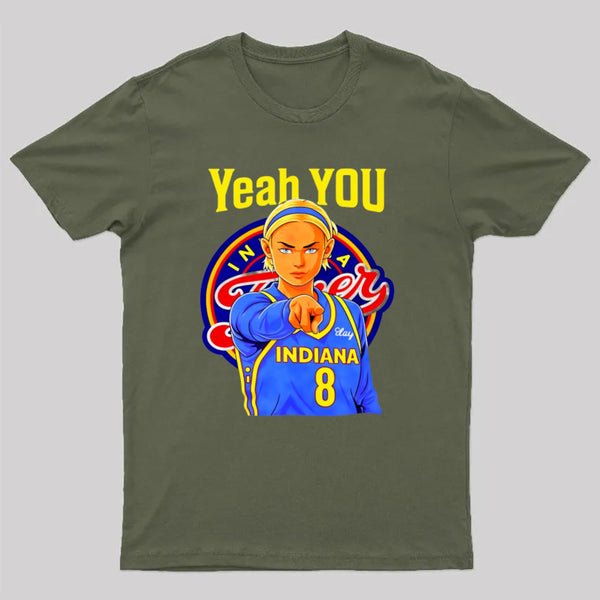 Yeah You Indiana Number 8 Basketball Player Pointing Finger Graphic T-Shirt