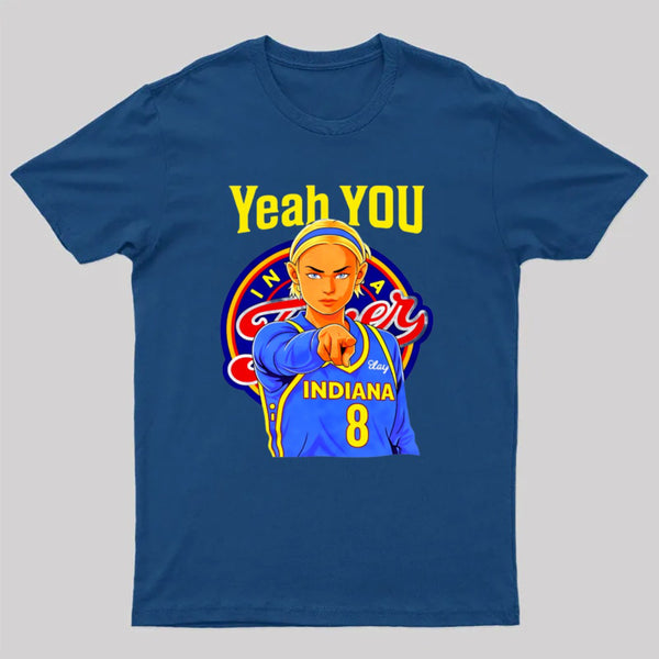 Yeah You Indiana Number 8 Basketball Player Pointing Finger Graphic T-Shirt
