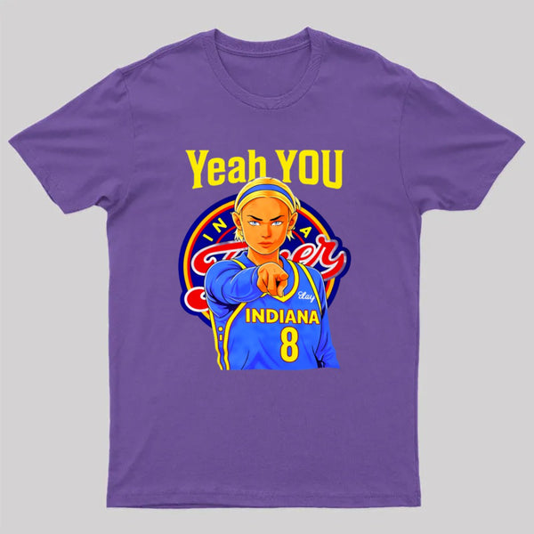 Yeah You Indiana Number 8 Basketball Player Pointing Finger Graphic T-Shirt
