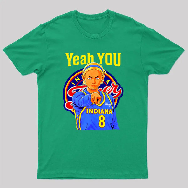 Yeah You Indiana Number 8 Basketball Player Pointing Finger Graphic T-Shirt