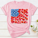 Floral USA Flag 250th Anniversary T-Shirt