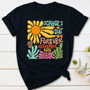 Personalized Colorful Sunflowers And Text T-Shirt