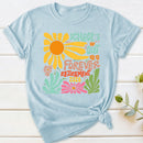 Personalized Colorful Sunflowers And Text T-Shirt