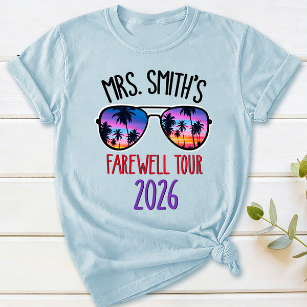 Personalized Name And Year Farewell Tour Retirement T-Shirt