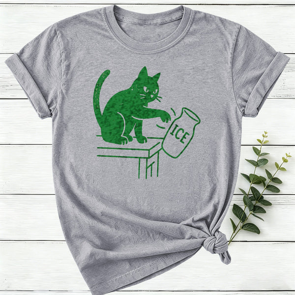 Abolish ICE Funny Cat Political Women T-Shirt