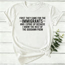 I Know The Rest Of The Poem Keep The Immigrants Women T-Shirt