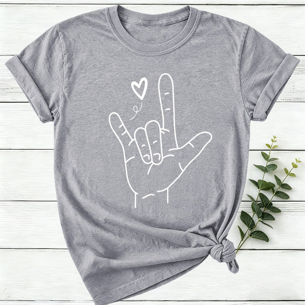 Sign Language Love Needs No Words Women T-Shirt