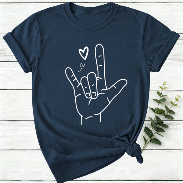 Sign Language Love Needs No Words Women T-Shirt