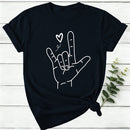 Sign Language Love Needs No Words Women T-Shirt
