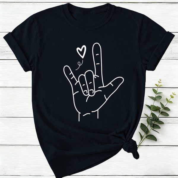 Sign Language Love Needs No Words Women T-Shirt