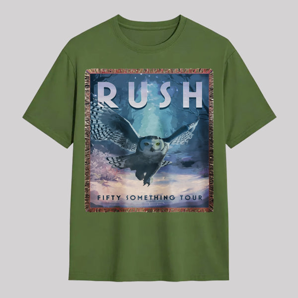 Rush Fifty Something Tour Owl Graphic T-Shirt