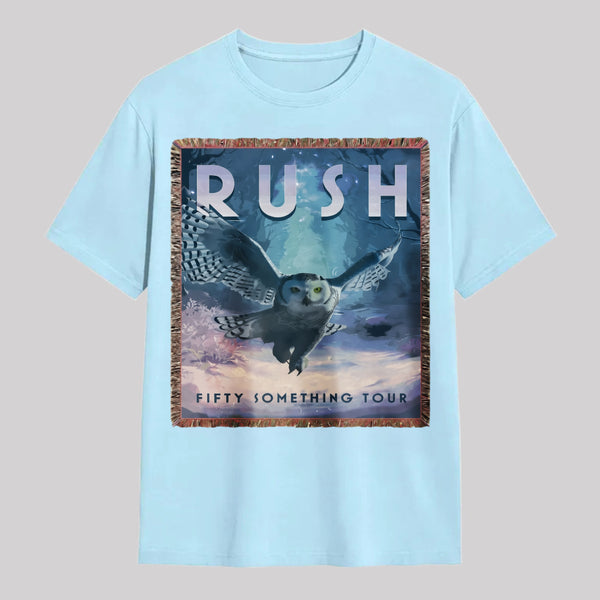 Rush Fifty Something Tour Owl Graphic T-Shirt