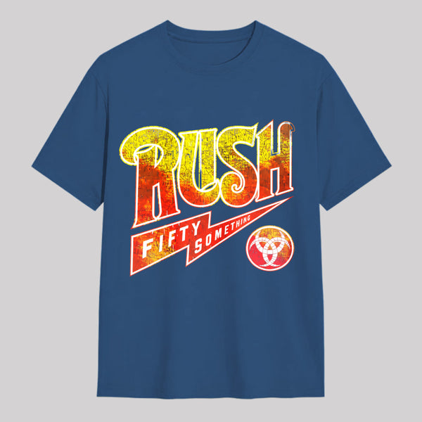 Rush Fifty Something Vintage Retro Biohazard Symbol T-Shirt