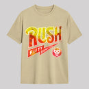 Rush Fifty Something Vintage Retro Biohazard Symbol T-Shirt