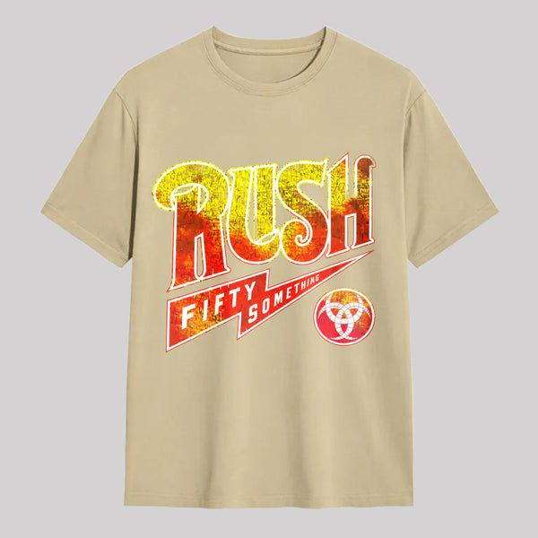 Rush Fifty Something Vintage Retro Biohazard Symbol T-Shirt