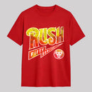 Rush Fifty Something Vintage Retro Biohazard Symbol T-Shirt