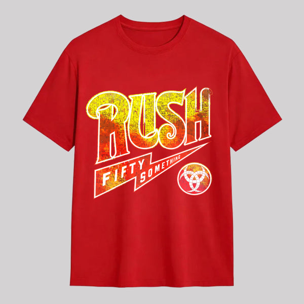 Rush Fifty Something Vintage Retro Biohazard Symbol T-Shirt