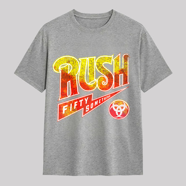 Rush Fifty Something Vintage Retro Biohazard Symbol T-Shirt