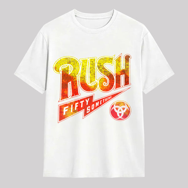 Rush Fifty Something Vintage Retro Biohazard Symbol T-Shirt