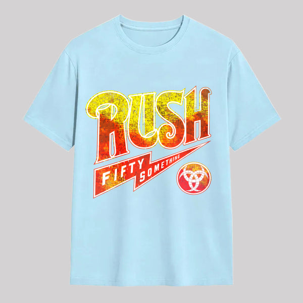 Rush Fifty Something Vintage Retro Biohazard Symbol T-Shirt