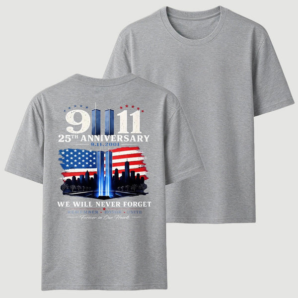We Will Never Forget 9/11 Memorial T-Shirt