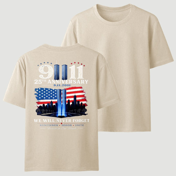 We Will Never Forget 9/11 Memorial T-Shirt