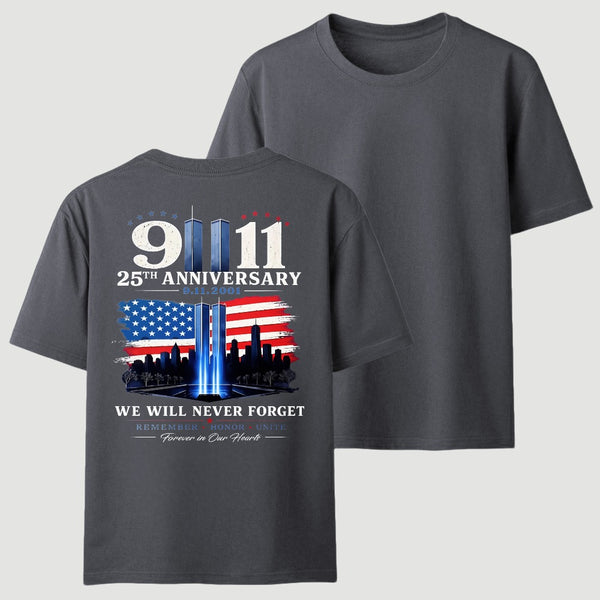 We Will Never Forget 9/11 Memorial T-Shirt