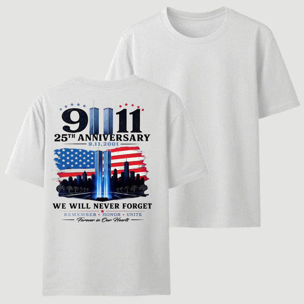 We Will Never Forget 9/11 Memorial T-Shirt