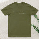 Shakespeare meets Schrodinger. White text on dark T-Shirt