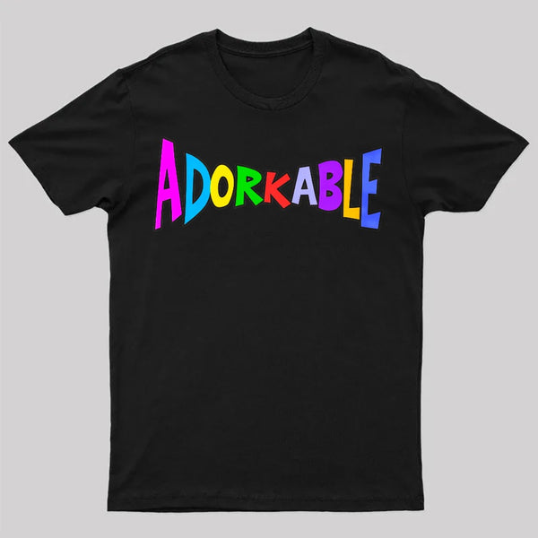 Colorfully Adorkable fun funny dork nerdish geek design T-Shirt