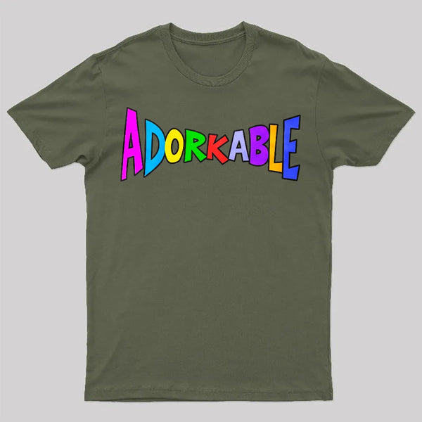 Colorfully Adorkable fun funny dork nerdish geek design T-Shirt