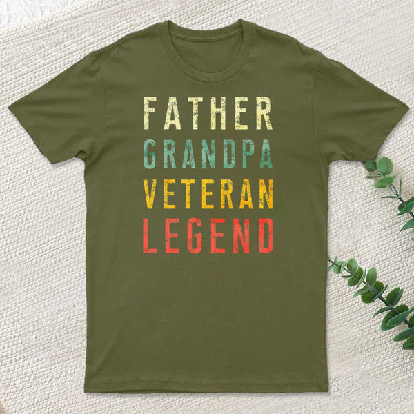 Father Grandpa Veteran Legend T-Shirt