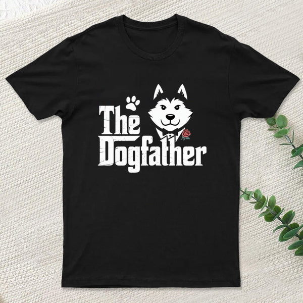 Mens The Dogfather Siberian Husky Dog Dad T-Shirt