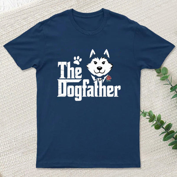 Mens The Dogfather Siberian Husky Dog Dad T-Shirt