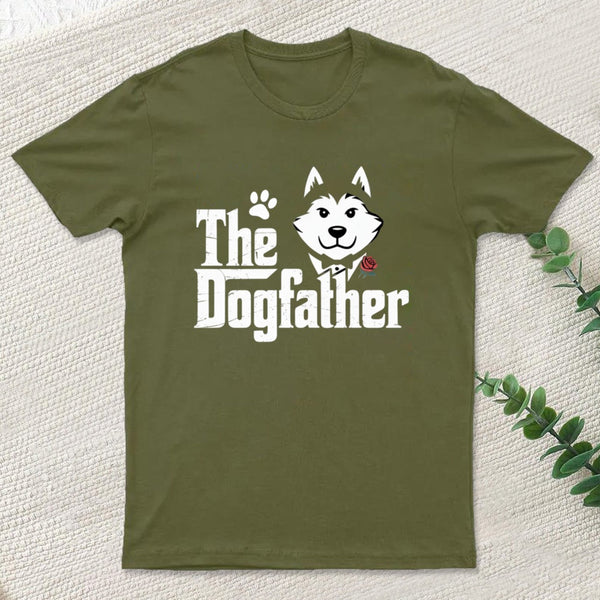 Mens The Dogfather Siberian Husky Dog Dad T-Shirt