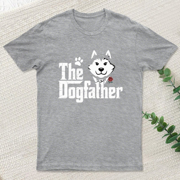 Mens The Dogfather Siberian Husky Dog Dad T-Shirt