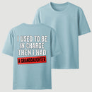 Grandpa Family Joke Contrast Text Casual Short Sleeve T-shirt