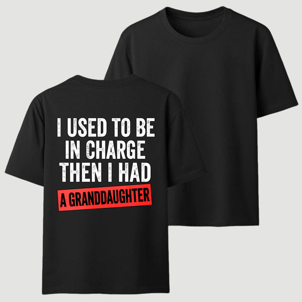 Grandpa Family Joke Contrast Text Casual Short Sleeve T-shirt
