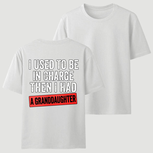 Grandpa Family Joke Contrast Text Casual Short Sleeve T-shirt