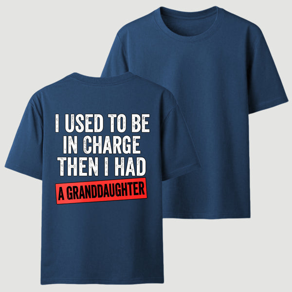 Grandpa Family Joke Contrast Text Casual Short Sleeve T-shirt
