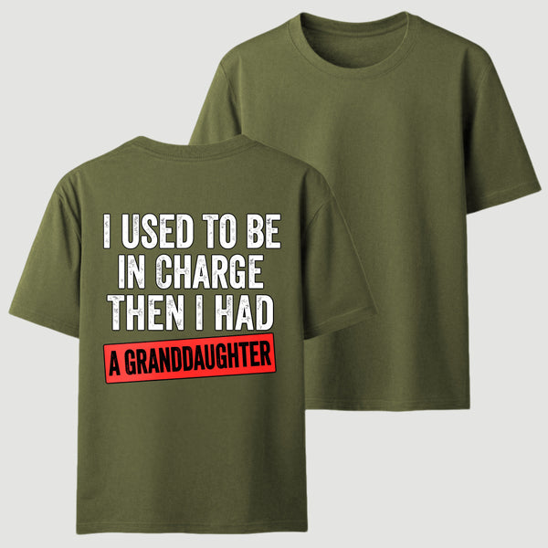 Grandpa Family Joke Contrast Text Casual Short Sleeve T-shirt