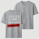 Grandpa Family Joke Contrast Text Casual Short Sleeve T-shirt