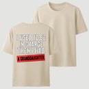 Grandpa Family Joke Contrast Text Casual Short Sleeve T-shirt