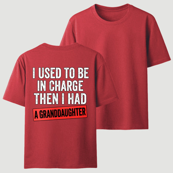 Grandpa Family Joke Contrast Text Casual Short Sleeve T-shirt