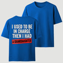 Grandpa Family Joke Contrast Text Casual Short Sleeve T-shirt